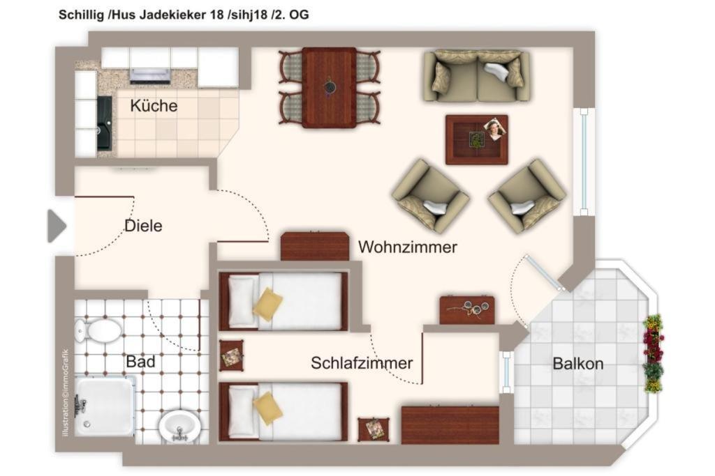 Hus Jadekieker Hus Jadekieker 18 Appartement Schillig Buitenkant foto